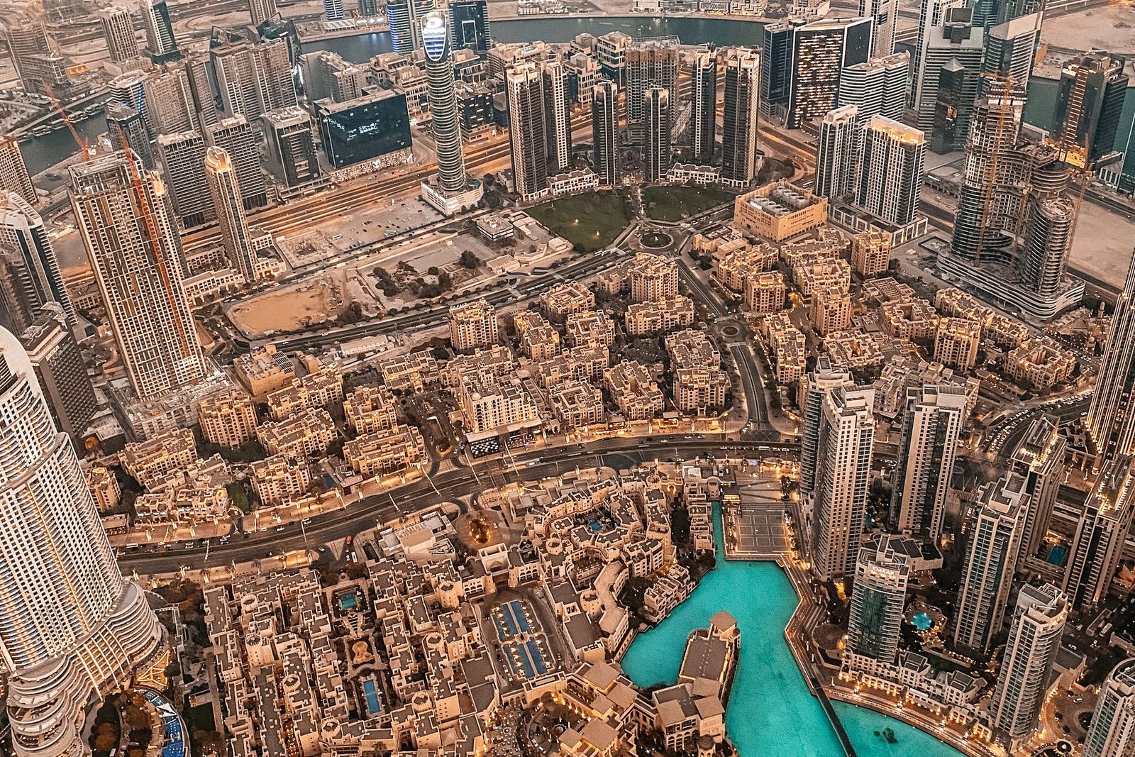 Aerial view of Downtown Dubai