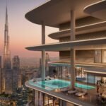 Avarra by Palace terrace pool with Burj Khalifa view